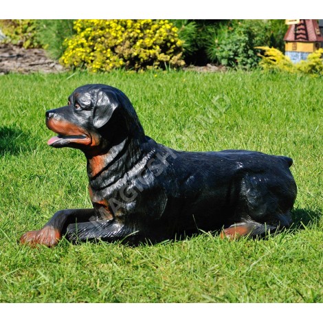 Figurina Cera Rottweiler culcat